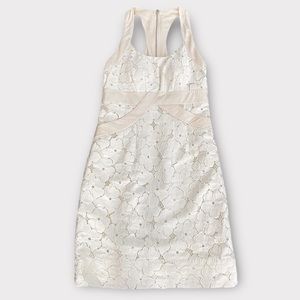 Phoebe Couture Dress Size 2 Floral Lace Crochet Overlay Coquette Dainty Feminine